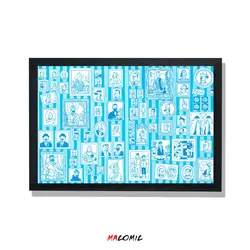 تابلو قاب شیشه ای تن تن | کد 5 | فروشگاه اینترنتی ماکمیک