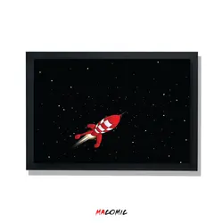 تابلو قاب شیشه ای تن تن | کد 3 | فروشگاه اینترنتی ماکمیک