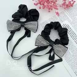 اسکرانچی ساتن پاپیون نگینی - فروشگاه اینترنتی تلینوشاپ