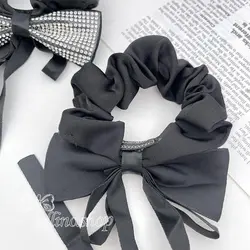 اسکرانچی ساتن پاپیون نگینی - فروشگاه اینترنتی تلینوشاپ