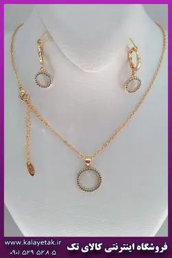 نیم ست دایره توخالی طلایی برند zj