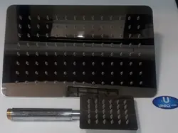 سردوش و گوشی استیل فلت مستطیل 30*20 (کروم) - فروشگاه اینترنتی یونیک لند