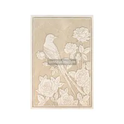 تابلو سنگ گل و بلبل طرح ۲