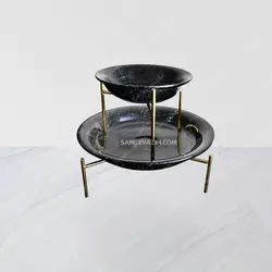 شکلات خوری سنگی آوینا دو طبقه پایه فلزی