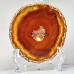 اسلایس سنگ عقیق نارنجی قهوه ای