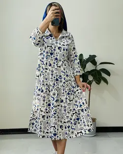 پیراهن لینن کد 7210