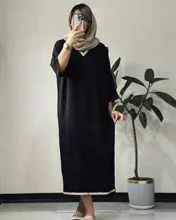 مانتو کفتان مشکی محرمی کد 4921