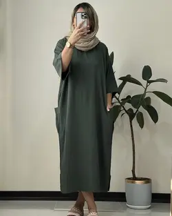 پیراهن مانتویی دلسا با قد بلندتر کد 6100