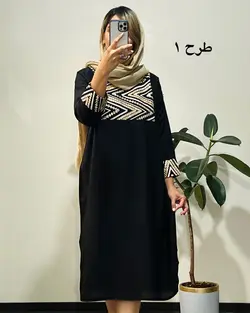 مانتو کفتان مشکی کد 5908