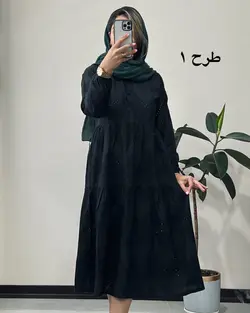 پیراهن خامه دوزی مشکی