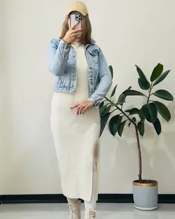 پیراهن بافت یقه هفت کد 0032