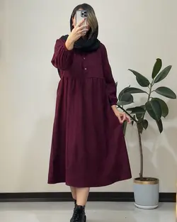 پیراهن مانتویی پاییزه آنیل کد 0040