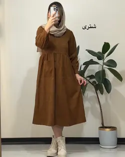 پیراهن مانتویی پاییزی سوگل سری ۵ کد 0022