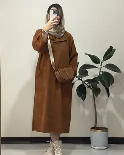 ‌پیراهن مانتویی پاییزه مهسان ۲ کد 0044