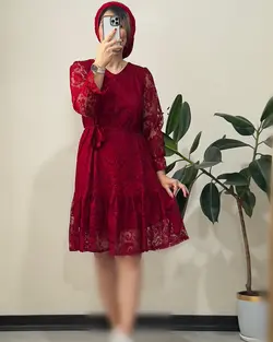 پیراهن مجلسی گیپور کد 0048