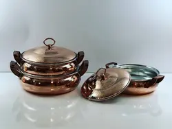 ماهیتابه ته گرد مسی - ثمین چاقو