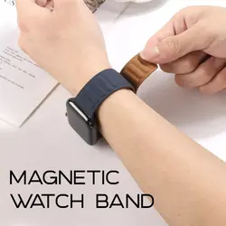 بند چرمی مگنتی مناسب برای اپل واچ 42/44/45 میلی متری