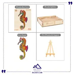 خرید و قیمت پازل چوبی وود بست مدل اسب دریایی درخشان Wood Bests Brilliant Sea Horse - بازاتو