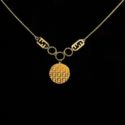 نیم ست طلا 18 عیار زنانه سوزیانا مدل فندی کد 6