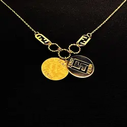 نیم ست طلا 18 عیار زنانه سوزیانا مدل فندی کد 6