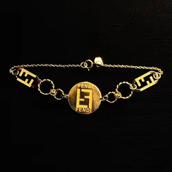 نیم ست طلا 18 عیار زنانه سوزیانا مدل فندی کد 6