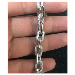 دستنبد نقره 925 عیار مدل کارتی نگین دار Y