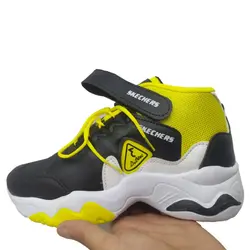 کفش نیم بوت زنانه skechers مدل 2046 مشکی زرد