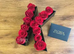 باکس گل حروف K | سفارش آنلاین گل از فلوریا | ارسال گل در تهران