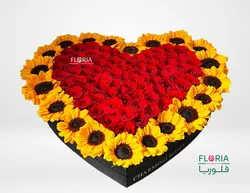 باکس گل رز و آفتابگردان ولنتاین 1