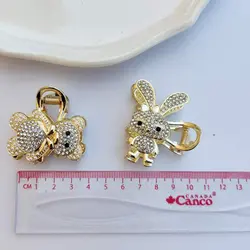 مینی کلیپس فلزی تدی و بانی نگین دار