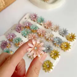 مینی کلیپس فلزی بابونه رنگی