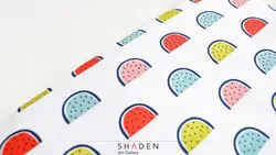 پارچه کرپ نخ طرح هندوانه مدل Cn191