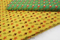 پارچه کرپ نخ طرح پاییزی مدل Cn183