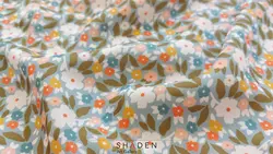 پارچه کرپ حریر گلدار مدل Ch160