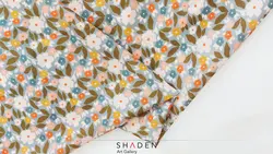 پارچه کرپ حریر گلدار مدل Ch160