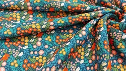 پارچه کرپ حریر گلدار مدل Ch149