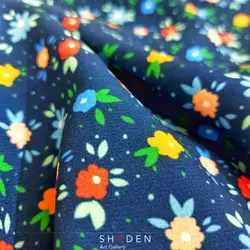 پارچه کرپ حریر گلدار مدل Ch148