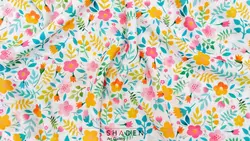 پارچه کرپ حریر گلدار مدل Ch138