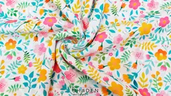 پارچه کرپ حریر گلدار مدل Ch138