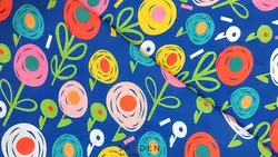 پارچه کرپ حریر گلدار مدل Ch129