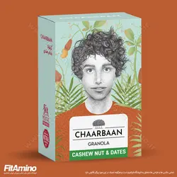 گرانولا وگان و بدون گلوتن (بادام هندی و خرما) چاربان - 250 گرمی