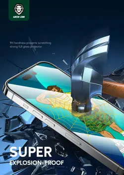 گلس گرین لاین برای اپل Iphone 14 pro max مدل Steve شفاف