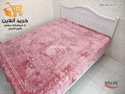 پتو دونفره گلبافت تک رنگ برجسته پیازی کالباسی