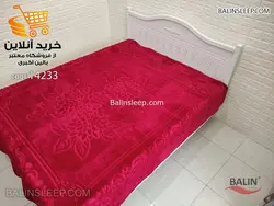 پتو دونفره گلبافت تک رنگ برجسته قرمز