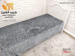 پتو یکنفره گلبافت تک رنگ برجسته طوسی تیره