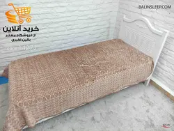 پتو یکنفره چیکا قلب برجسته کرم خاکی
