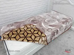 پتو یکنفره دورویه ابریشمی ایدورا (رنگ نسکافه ای قهوه ای)