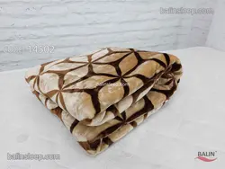 پتو یکنفره دورویه ابریشمی ایدورا (رنگ نسکافه ای قهوه ای)