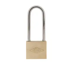 قفل آویز بلند گیرا سایز 50 (برنجی) کد 016 | GIRA - ابزار رستمیان