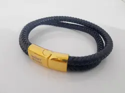 دستبند بافت  چرم مون بلان Mont Blanc